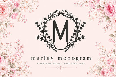 Marley Monogram Font LetterdayStudio 