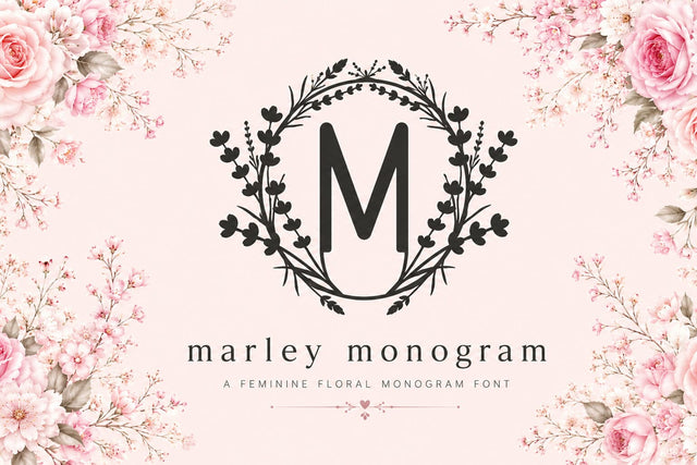 Marley Monogram Font LetterdayStudio 