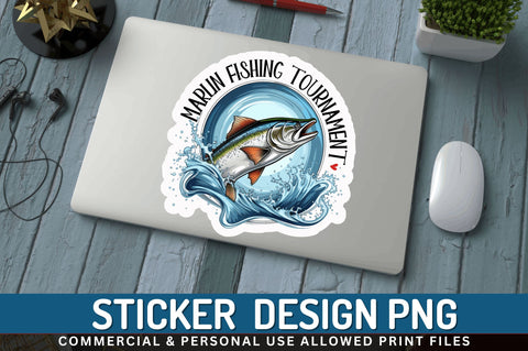 Marlin Fishing Sticker Design Sublimation Regulrcrative 