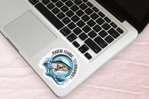 Marlin Fishing Sticker Design Sublimation Regulrcrative 