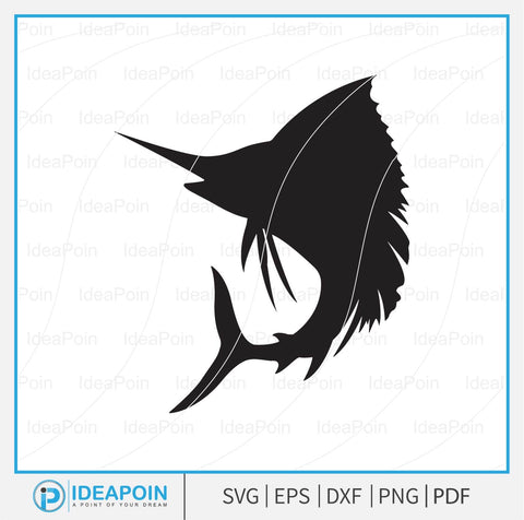Marlin Fishing svg, Swordfish SVG, Marlin Fishing Svg, Marlin Silhouettes, Nautical Svg, Nautical Svg, Marlin Clipart, Marlin Vector SVG Dinvect 