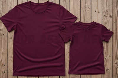 Maroon t-shirt mockup design Mock Up Photo Regulrcrative 
