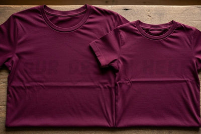 Maroon t-shirt mockup design Mock Up Photo Regulrcrative 