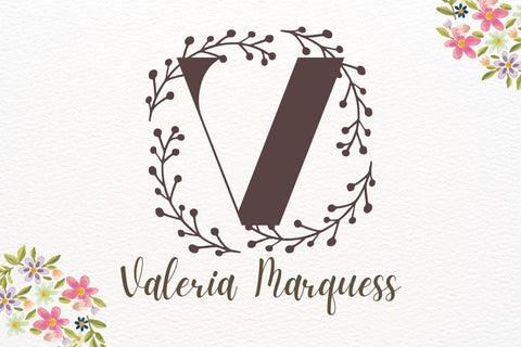 Marquessa Monogram Font Dm Letter Studio 