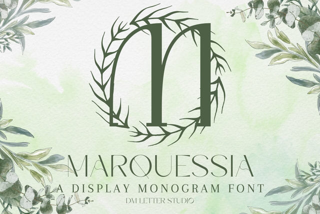 Marquessia Monogram Font Font Dm Letter Studio 