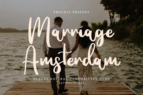Marriage Amsterdam - Simple Handwritten Font Font Masyafi Studio 