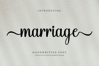 Marriage - Handwritten Font Font Masyafi Studio 