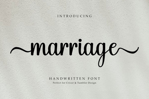 Marriage - Handwritten Font Font Masyafi Studio 