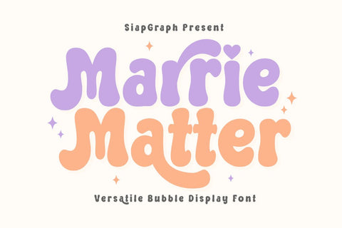 Marrie Matter - Retro Groovy Font Font Masyafi Studio 