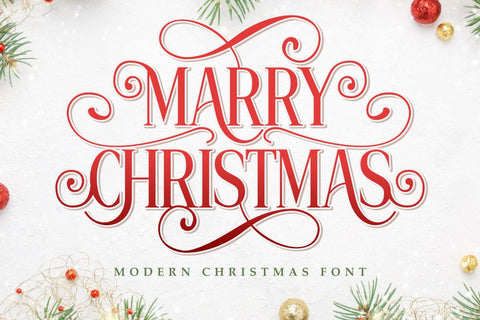 Marry Christmas - Elegant Decorative Font Font Masyafi Studio 