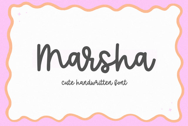 Marsha - Cute Script Font Font KA Designs 