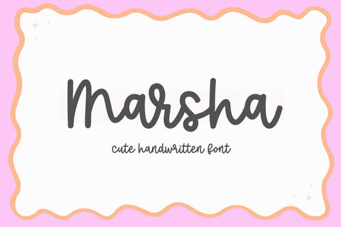 Marsha - Cute Script Font Font KA Designs 
