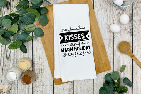 Marshmallow kisses and warm holiday wishes SVG Design SVG Regulrcrative 