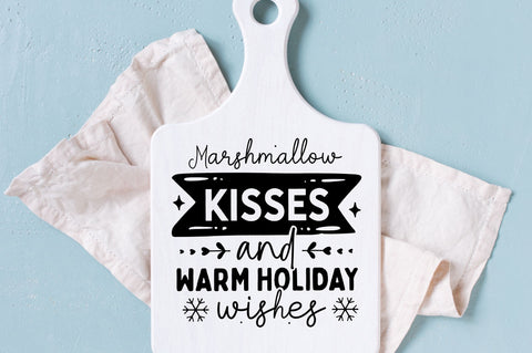 Marshmallow kisses and warm holiday wishes SVG Design SVG Regulrcrative 