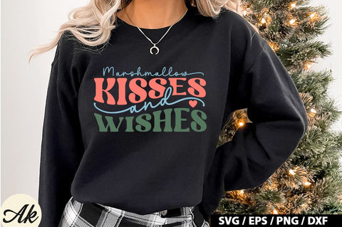 Marshmallow kisses and wishes Retro SVG SVG akazaddesign 