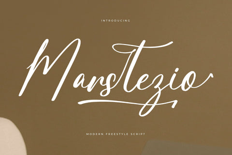 Marstezio - Modern Freestyle Script Font Letterena Studios 