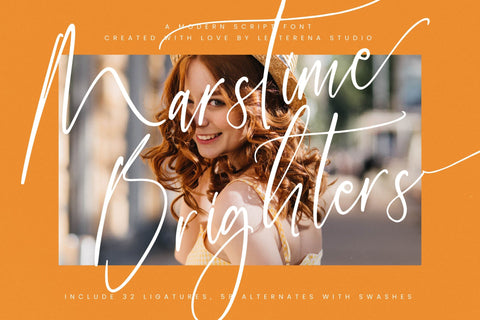 Marstime Brighters - Modern Script Font Font Letterena Studios 