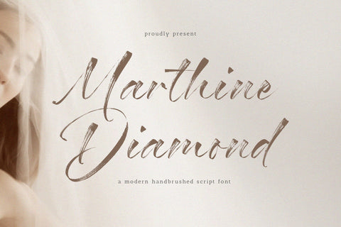Marthine Diamond - Modern Handbrushed Script Font Font Timur type 
