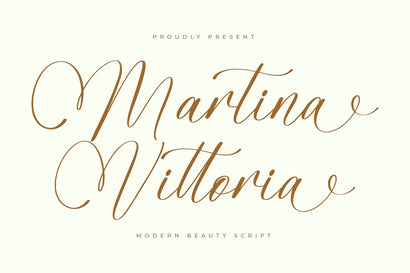 Martina Vittoria - Modern Beauty Script Font Letterena Studios 