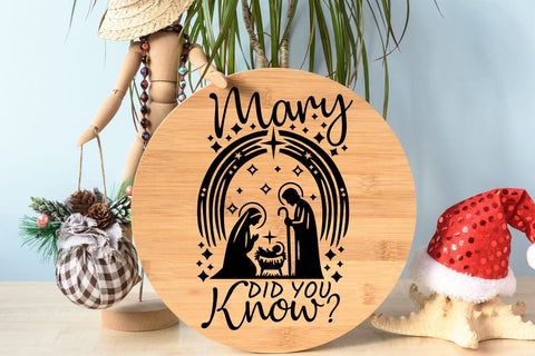 Mary Did You Know| Christian Christmas SVG Cutting Files. SVG CosmosFineArt 