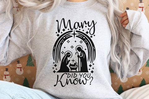 Mary Did You Know| Christian Christmas SVG Cutting Files. SVG CosmosFineArt 