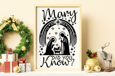 Mary Did You Know| Christian Christmas SVG Cutting Files. SVG CosmosFineArt 