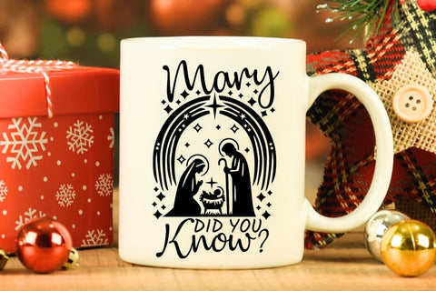 Mary Did You Know| Christian Christmas SVG Cutting Files. SVG CosmosFineArt 