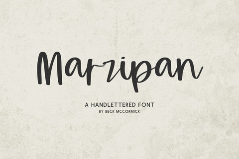 Marzipan Script Font Beck McCormick 