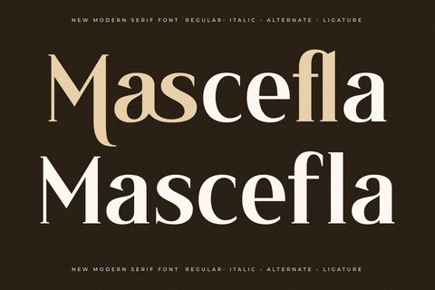 Mascefla - New Modern Serif Font Font Letterena Studios 