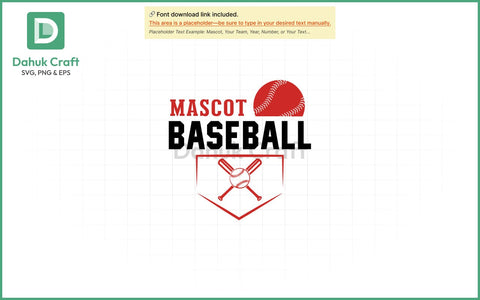 Mascot Baseball Logo SVG Baseball SVG PNG & EPS V10 SVG dahukdesign 