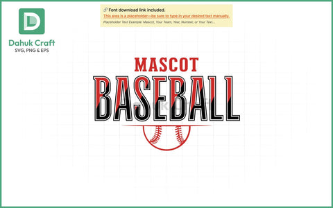 Mascot Baseball Logo SVG Baseball SVG PNG & EPS V11 SVG dahukdesign 