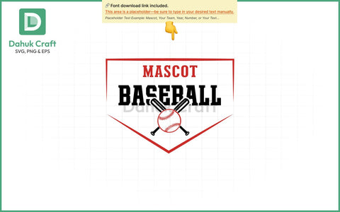 Mascot Baseball Logo SVG Baseball SVG PNG & EPS V3 SVG dahukdesign 