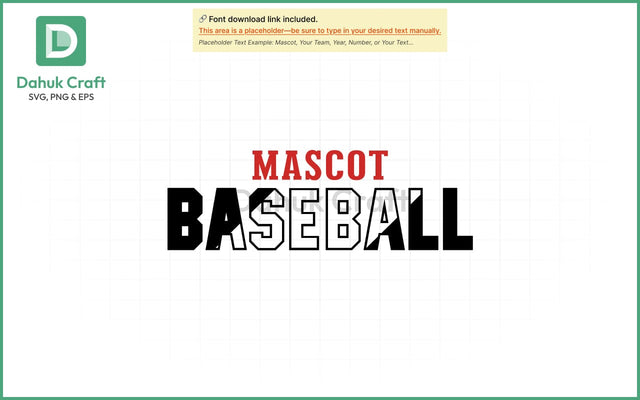 Mascot Baseball Logo SVG Baseball SVG PNG & EPS V8 SVG dahukdesign 