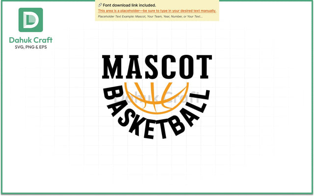 Mascot Basketball Logo SVG PNG & EPS SVG dahukdesign 