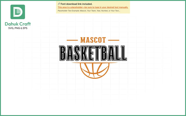 Mascot Basketball SVG Logo SVG PNG & EPS V1 SVG dahukdesign 