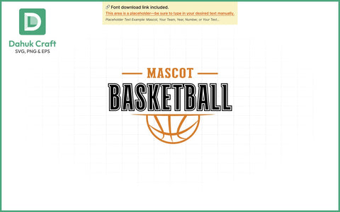 Mascot Basketball SVG Logo SVG PNG & EPS V1 SVG dahukdesign 