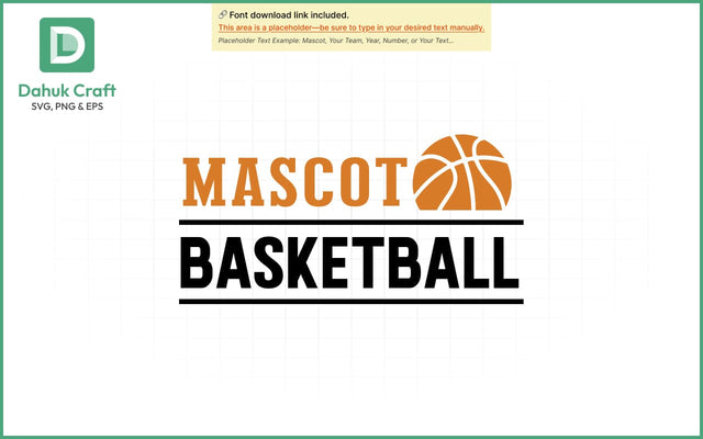 Mascot Basketball SVG Logo SVG PNG & EPS V11 SVG dahukdesign 