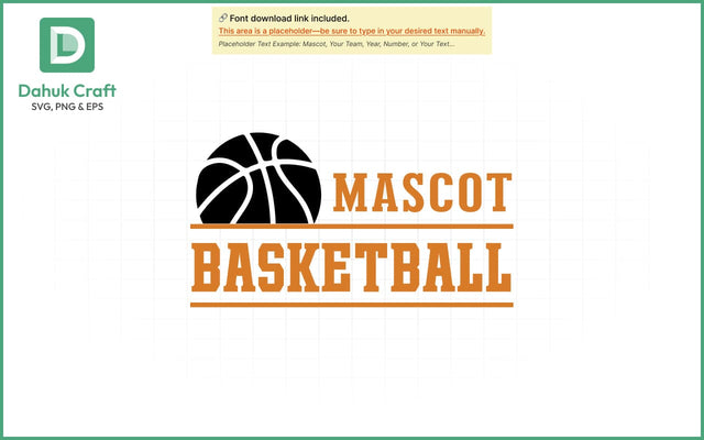Mascot Basketball SVG Logo SVG PNG & EPS V4 SVG dahukdesign 