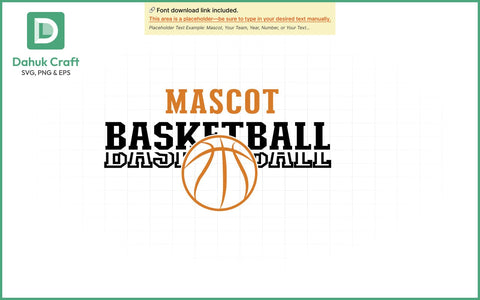Mascot Basketball SVG Logo SVG PNG & EPS V6 SVG dahukdesign 