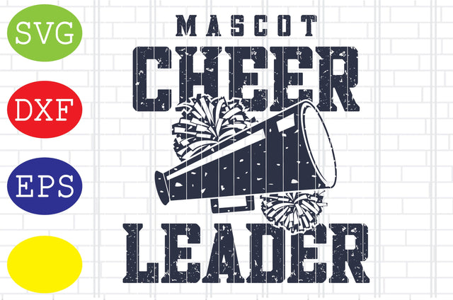 Mascot Cheerleader Svg, Cheerleader Svg, Cheerleading Vector, Cheer Pom Poms Cut Files, Sport Svg, Jpg, Eps, Dxf Files SVG DigitalSvgFiles 