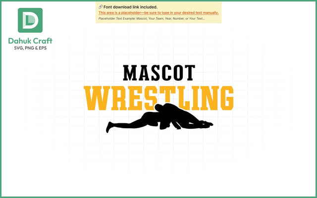 Mascot Wrestling Logo SVG Wrestling SVG PNG & EPS V1 SVG dahukdesign 
