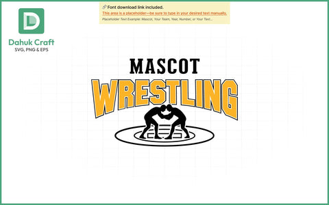 Mascot Wrestling Logo SVG Wrestling SVG PNG & EPS V2 SVG dahukdesign 