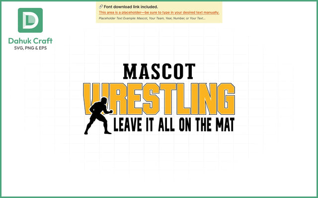 Mascot Wrestling Logo SVG Wrestling SVG PNG & EPS V7 SVG dahukdesign 