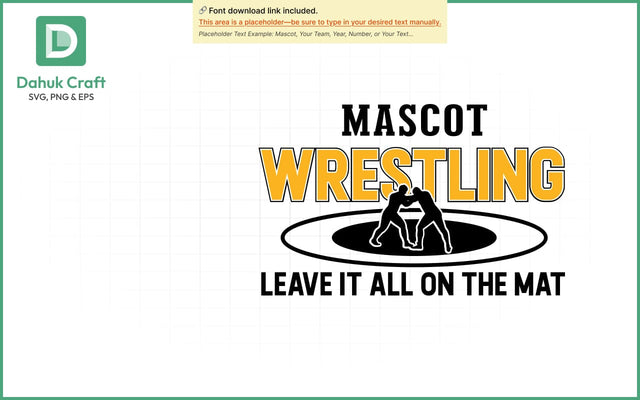 Mascot Wrestling Logo SVG Wrestling SVG PNG & EPS V9 SVG dahukdesign 