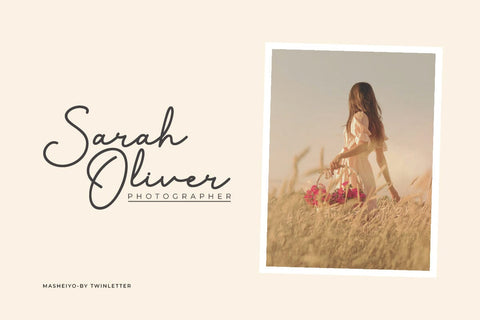 Masheiyo - Script Monoline Font Font twinletter 