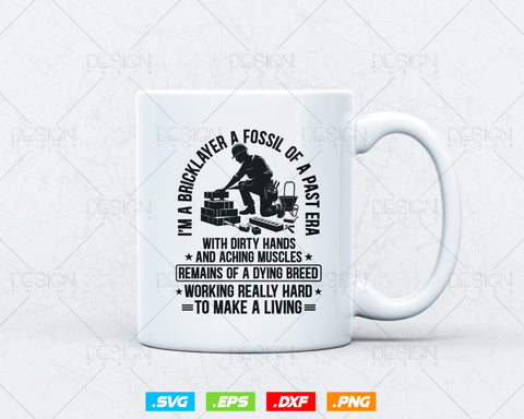 Mason Fossil Of A Past Era Bricklayer Svg Png, Construction Svg, Mason life, SVG Files for Cricut Silhouette, Clipart, Instant download SVG DesignDestine 