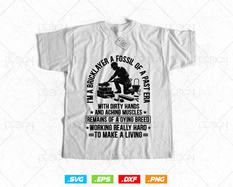 Mason Fossil Of A Past Era Bricklayer Svg Png, Construction Svg, Mason life, SVG Files for Cricut Silhouette, Clipart, Instant download SVG DesignDestine 
