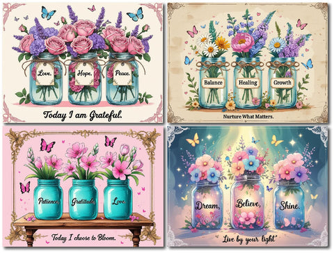 Mason jar floral design, inspirational kitchen decor, cutting board art Sublimation Paper Switch 