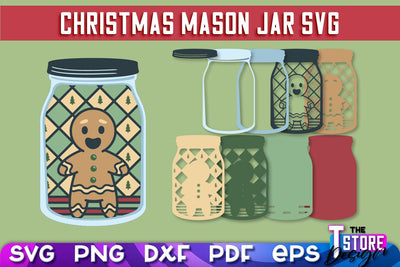 Mason Jar SVG | Kitchen Design | 3D Paper Mason Jar SVG The T Store Design 