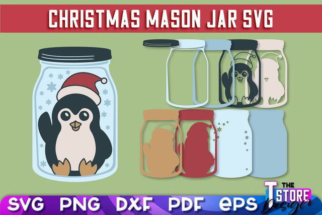 Mason Jar SVG | Kitchen Design | 3D Paper Mason Jar SVG The T Store Design 